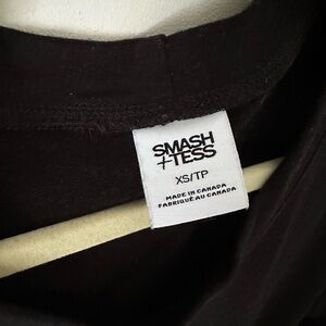 Smash + Tess long sleeve black midi dress